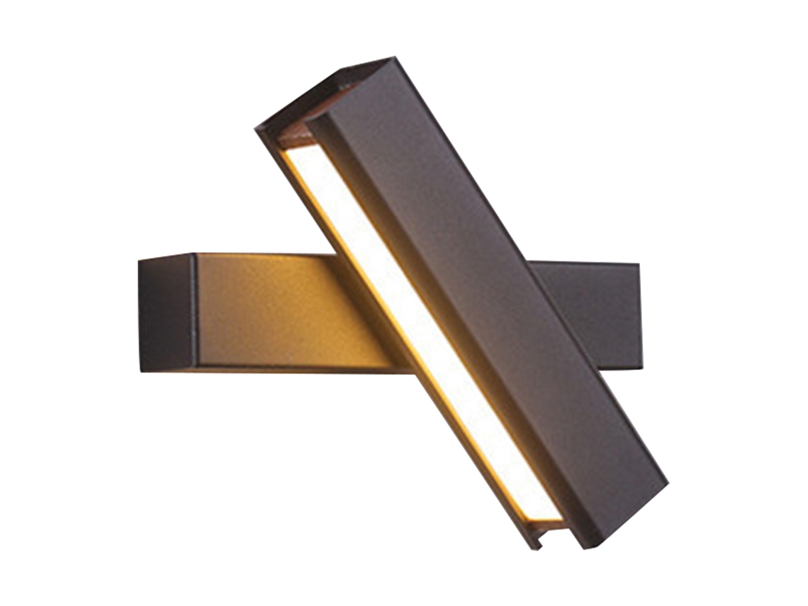 Lâmpada de parede simples 350° rotação decorativa iluminação branca para quarto casa preta S/MARCA