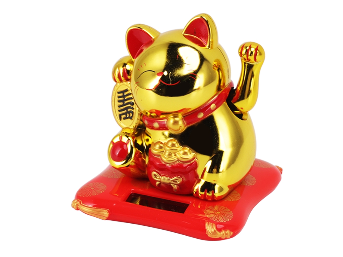Gato da Sorte Solar com Braço Feliz | S/MARCA