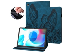Capa De Couro Com Estampa De Borboleta Grande Para Tablet Realme Pad