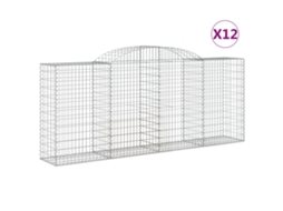 Gabion Basket, Gabion Baskets Vidaxl Prateado Ferro (300 X 50 X 120/140 Cm)