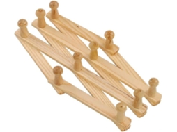 Novo cabide de chapéu extensível de parede em sanfona de madeira natural, cabide para porta de armário, gancho expansível Slowmoose.