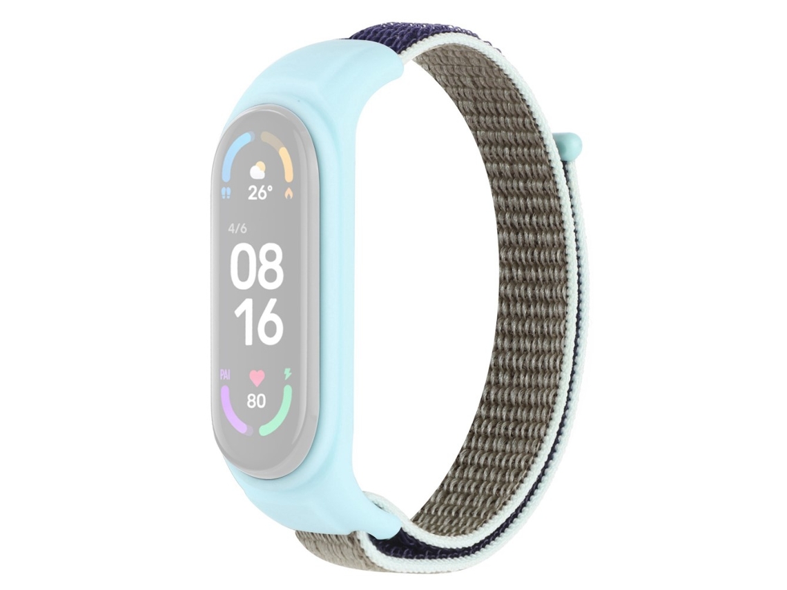 Bracelete Silicone Ajustável Anti-Perda para Xiaomi Mi Band 3/Band 4/Band 5/Band 6/Band 7 Marrom/Cinza/Azul