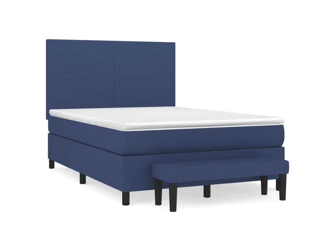Box Spring Bed, Box Spring Beds Vidaxl Azul Tecido (140 X 200 Cm)