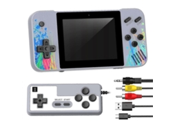 Mini console GOKOCO Macaron com 500 jogos, suporte duplo