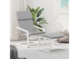 Relaxing Chair With Footstool, Relaxing Chairs With Footstools Vidaxl Cinzeto Tecido