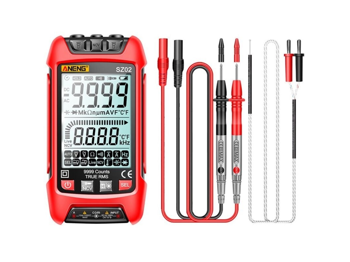 Lurelia Medidor De Capacitância, Sz02, 6000 Contagens, 1000 V, 750 V, 10 A, True Rms, Alcance Automático, Anti-sobrecarga