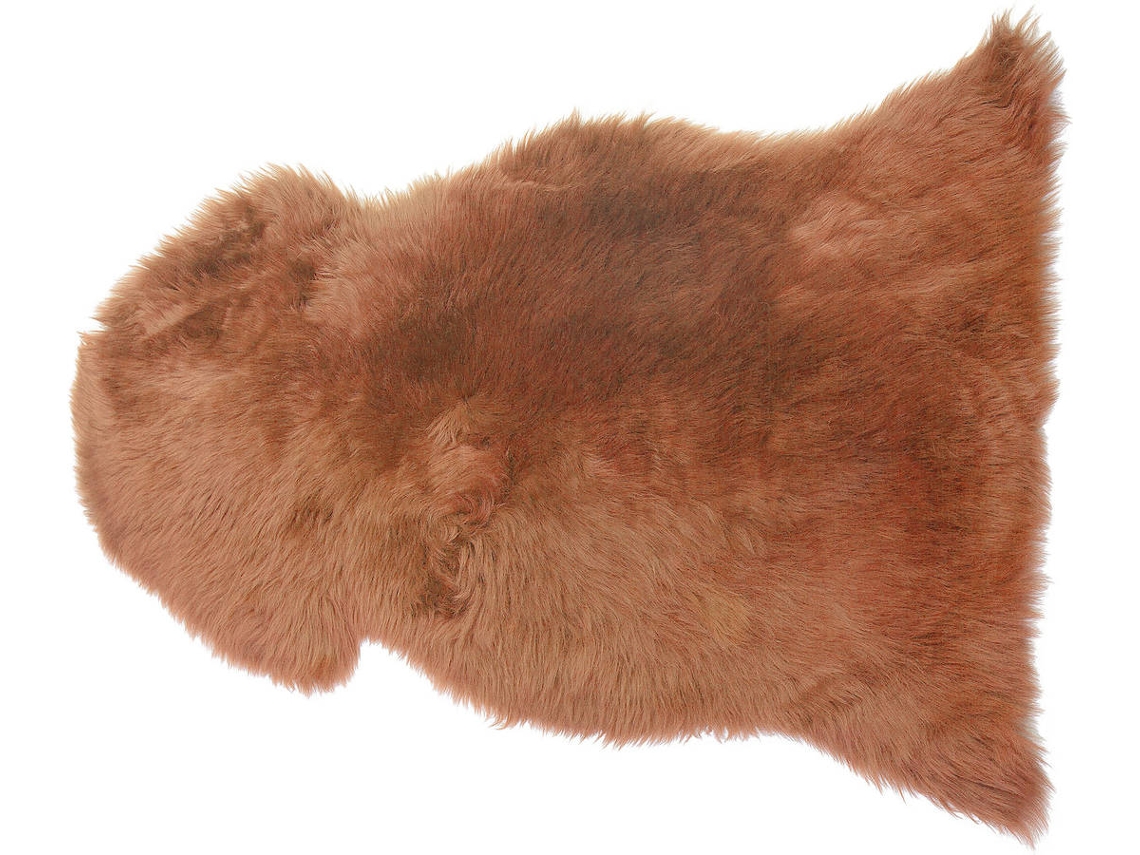 Tapete Uluru (Castanho - Pele Genuína - 100-110x65x8 cm)