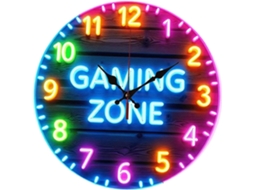 Relógio De Parede Para Jogos – Decoração Moderna Em Acrílico De 25 Cm De Diâmetro Para Sala De Jogos.