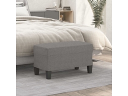 Vidaxl Banco 70x35x41 Cm Tecido Cinzento-escuro