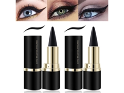 2 Pçs Lápis De Eyeliner Em Gel Preto - Textura Suave, Cor Intensa, À Prova De Água, Para Maquiagem Feminina