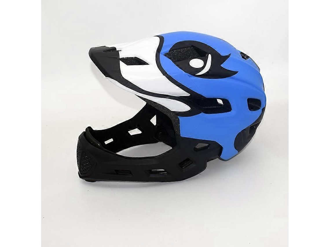 Capacete Infantil Removível com Rosto Inteiro: Capacete de Segurança para Ciclismo, Skate e Patins Equipamento Esportivo Infantil Azul TAISHENGDA