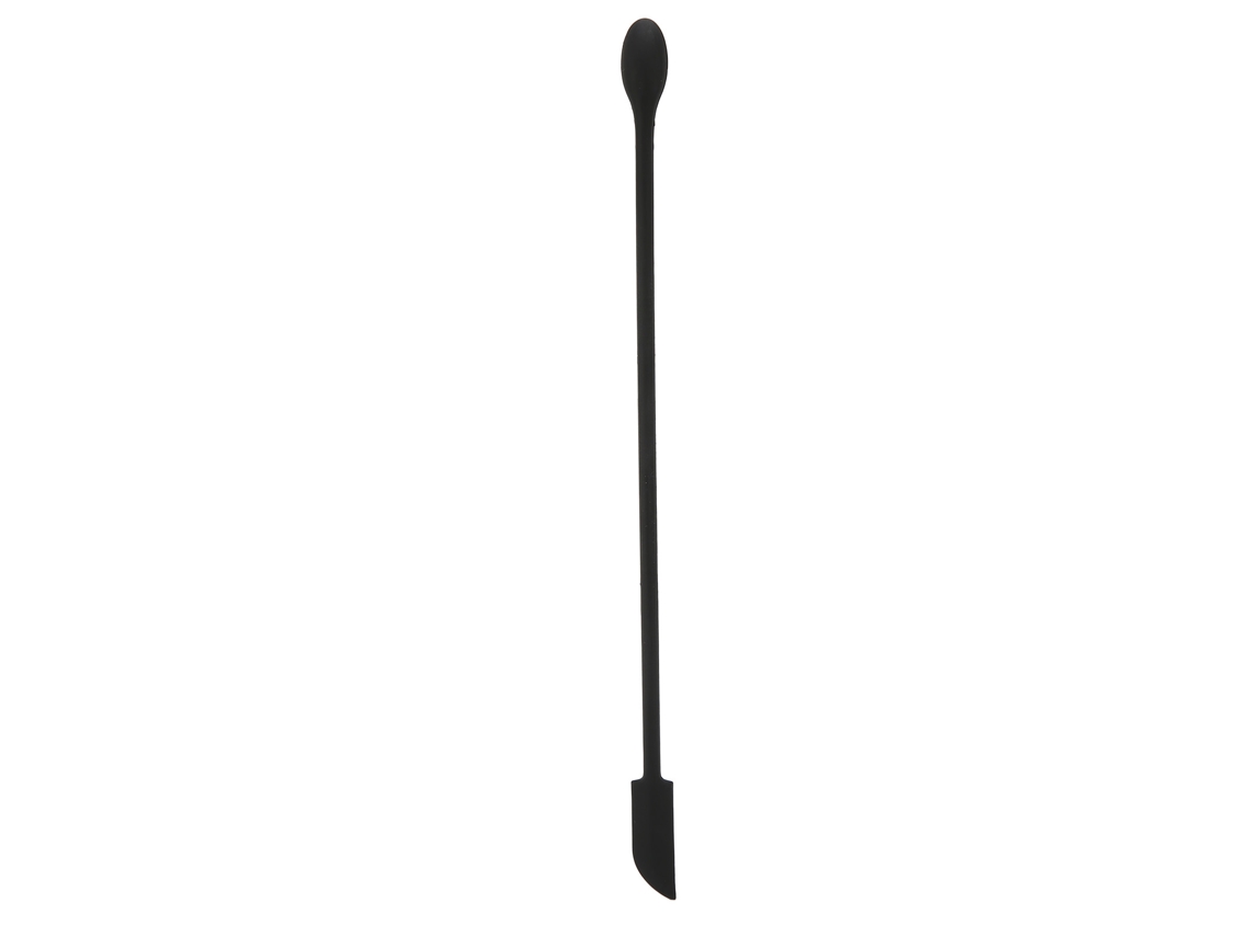 Ferramenta Espátula De Maquiagem De Silicone De Dois Lados (preto)