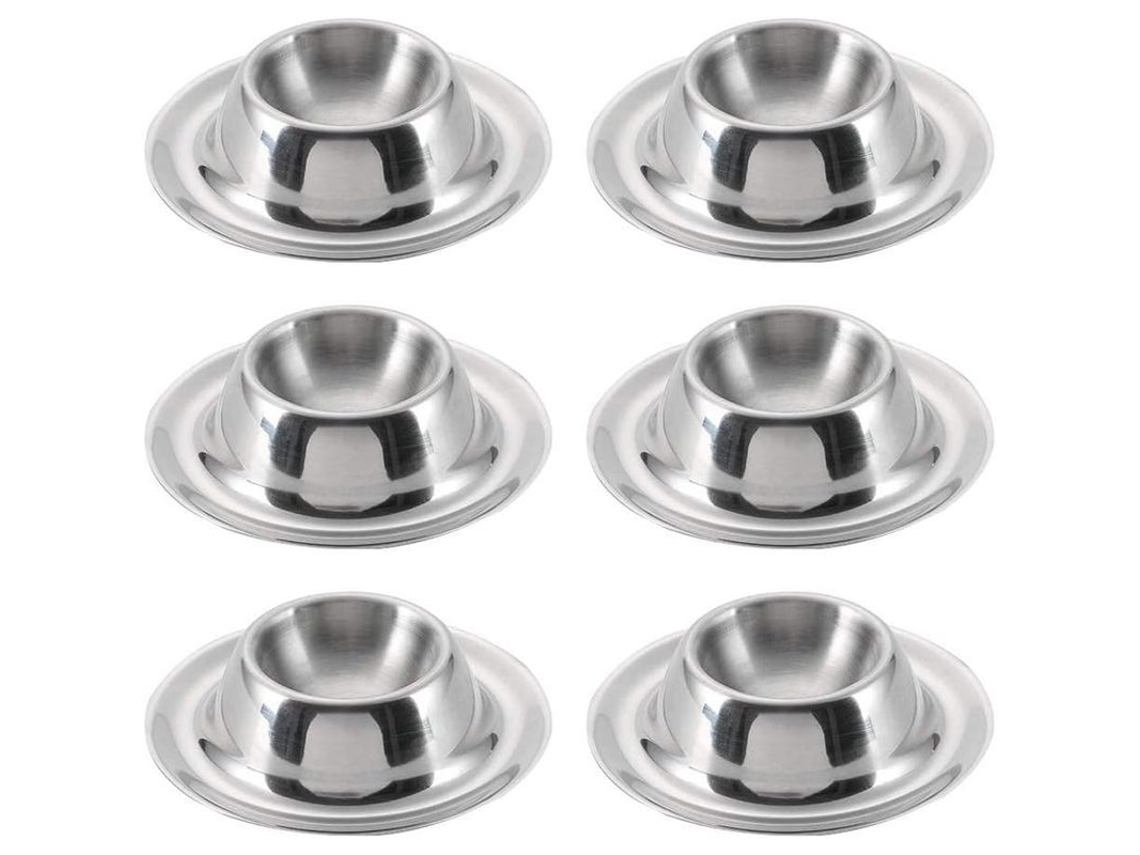Set De 6 Portahuevos De Acero Inoxidable Alimentario Apilable Para Cocina Hogar Hotel
