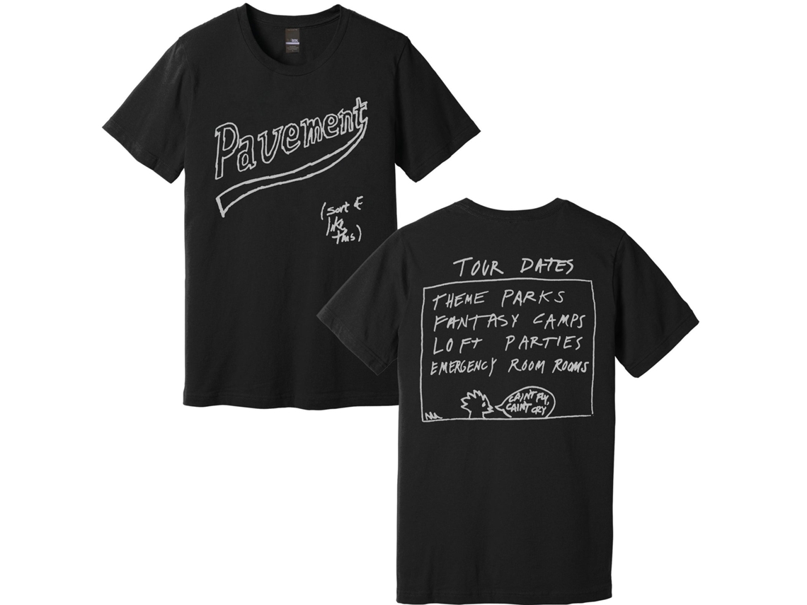 Pavement Vintage Tour Dates Black T shirt ROCKINSTONE Unisex Adults Best Sellers Size:s