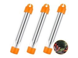 soprador de Fogo 3 Pack Inox Plegável para Churrasco Camping Lareira Viagem 48,5cm