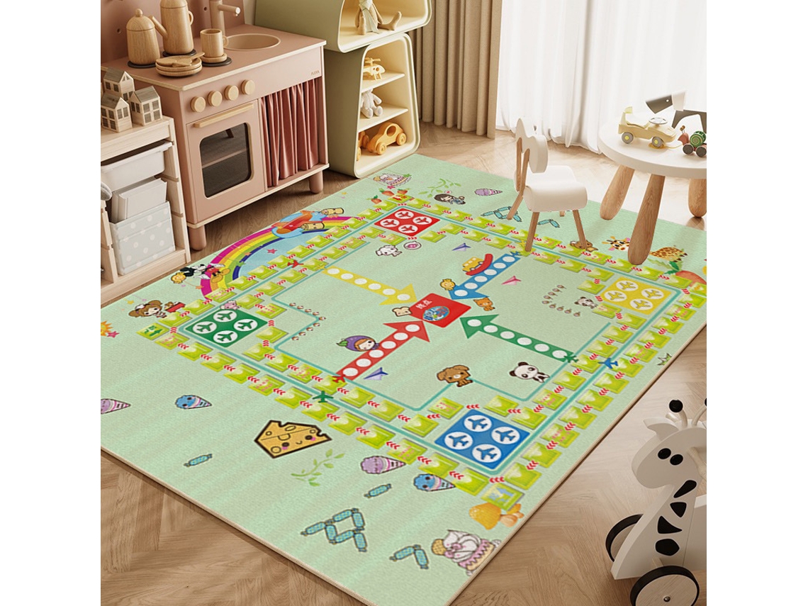 Tapete Para Brincar Eifson - Macio Para Berçário, Sala De Jogos E Quarto - 80*120cm - Xadrez Voador