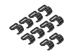 Conjunto de 10 Abraçadeiras em C, Plástico, Camping, Barraca, Ganchos, AQUAFORGE