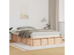 Vidaxl Estrutura Da Cama Castanho 140 X 190 Cm