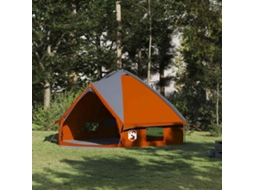 Vidaxl Tenda Teepee Para 8 Pessoas 8 Pessoa Cinza E Laranja