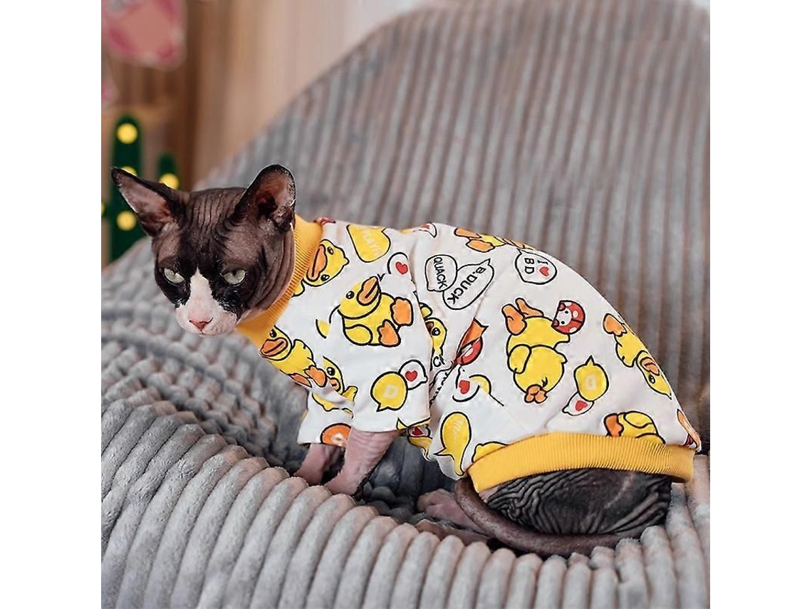 Macacão de algodão quente com capuz para gato Sphynx e Devon, tamanho L, estilo 4