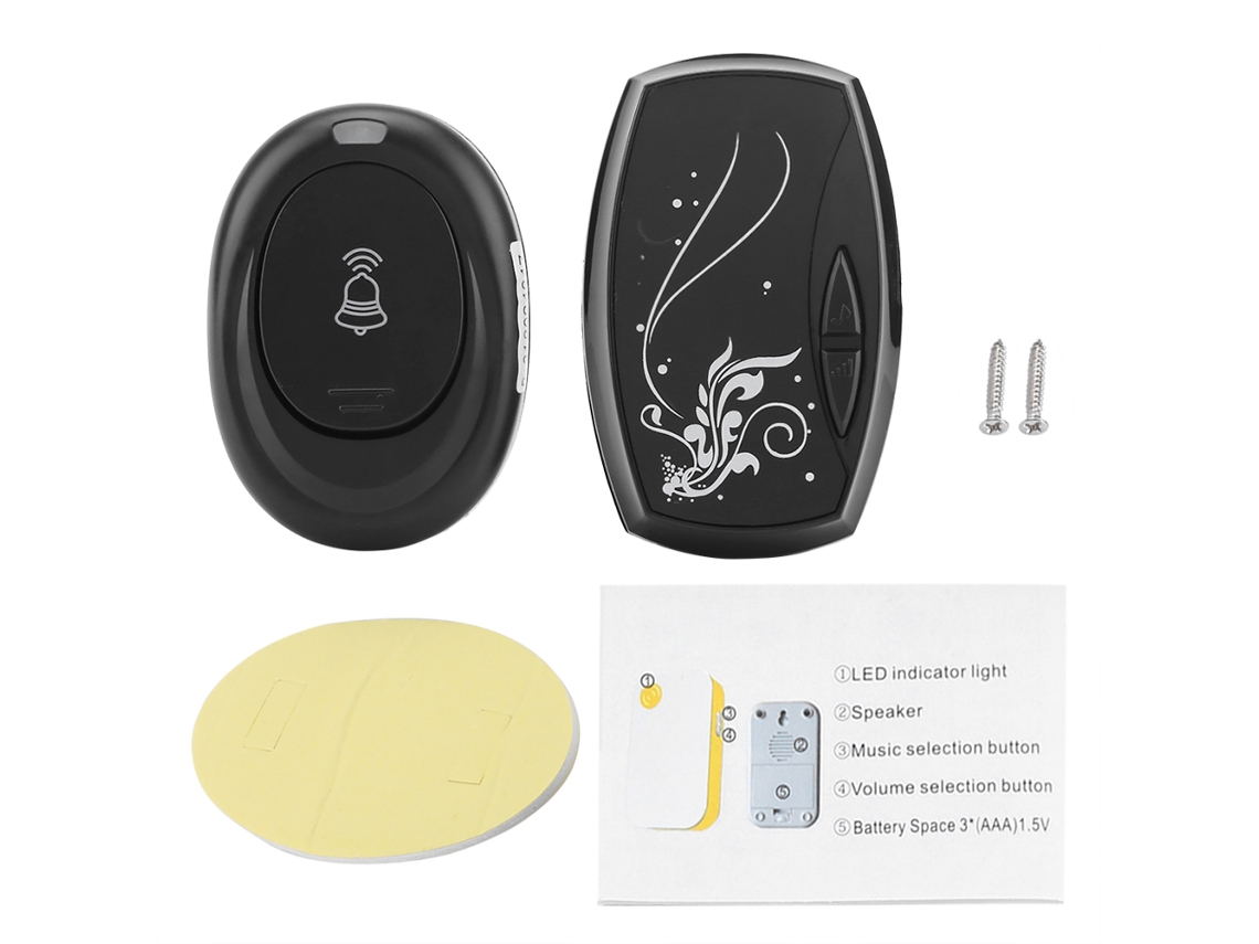 Campainha Sem Fio Laxiscreed Com 36 Toques, Led Indicador E Alta Compatibilidade De Tensão