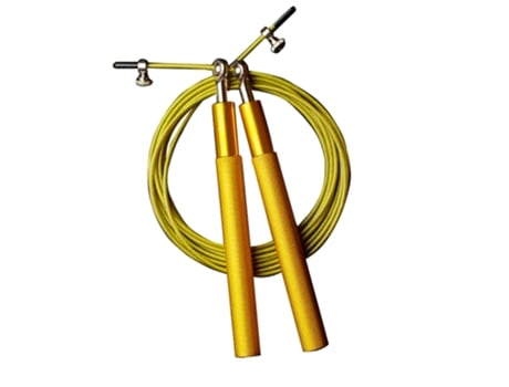 Corda de Pular de Fio de Aço Amarelo