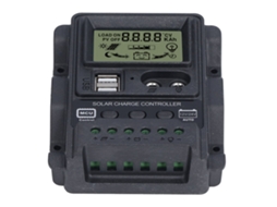 Laxiscreed Controlador Solar Com Dual Usb, Tela Lcd E Material Abs Para Carregamento Eficiente