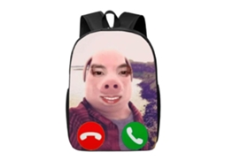 Laxiscreed Lancheiras Divertidas Com Design John De Gato E Estampa De Porco Para Escola, 17 Polegadas