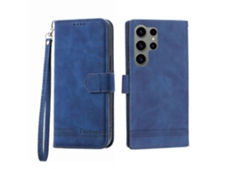 Capa Para Samsung Galaxy S23 Ultra 5g Dierfeng Dream Line Em Tpu + Couro Pu