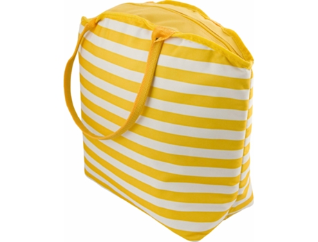 Mochila térmica de praia amarela e branca de 20 litros Estilo e funcionalidade Refrigeração de praia
