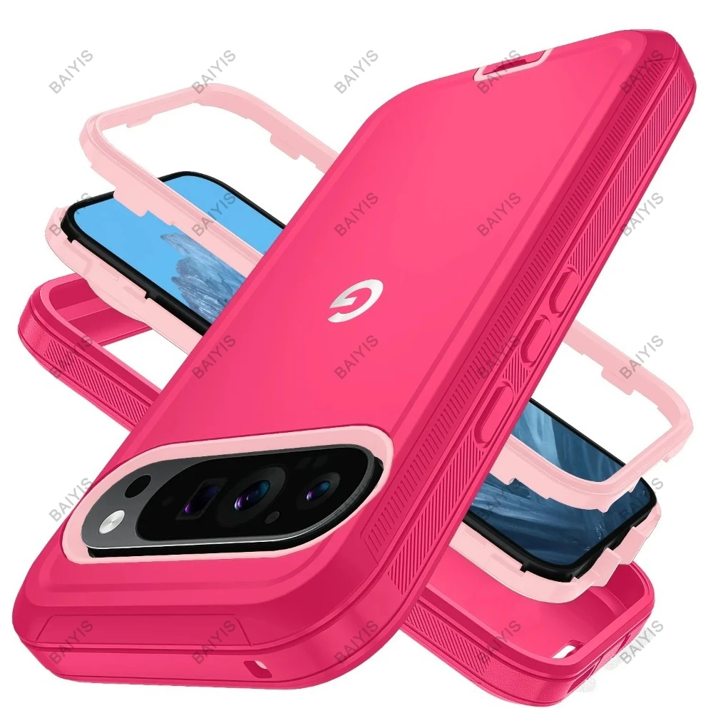 (rosa, Google Pixel 11) Capa Protetora Resistente A Impactos De Nível Militar, Capa Rígida Reforçada Para Proteção Contra Quedas.