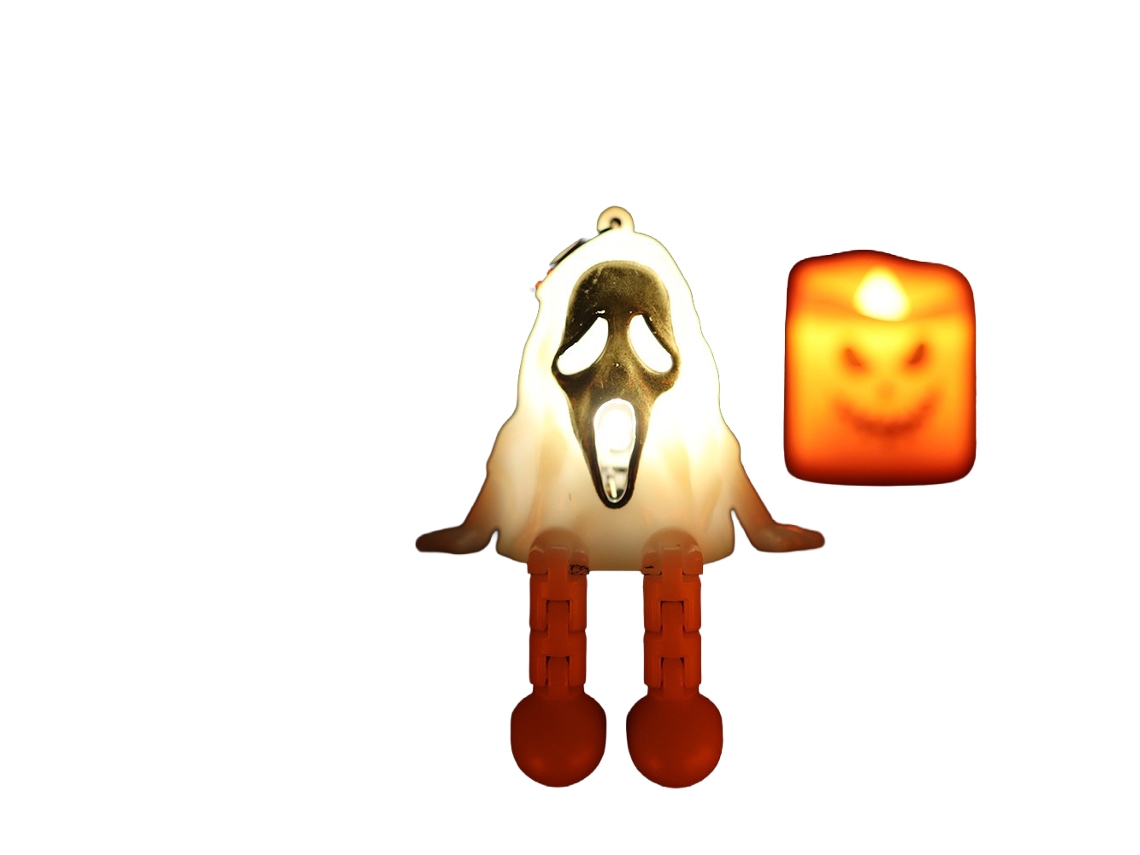 Laxiscreed Abóbora De Halloween Com Testa De Fantasma, Decoração Iluminada E Vela Electrónica