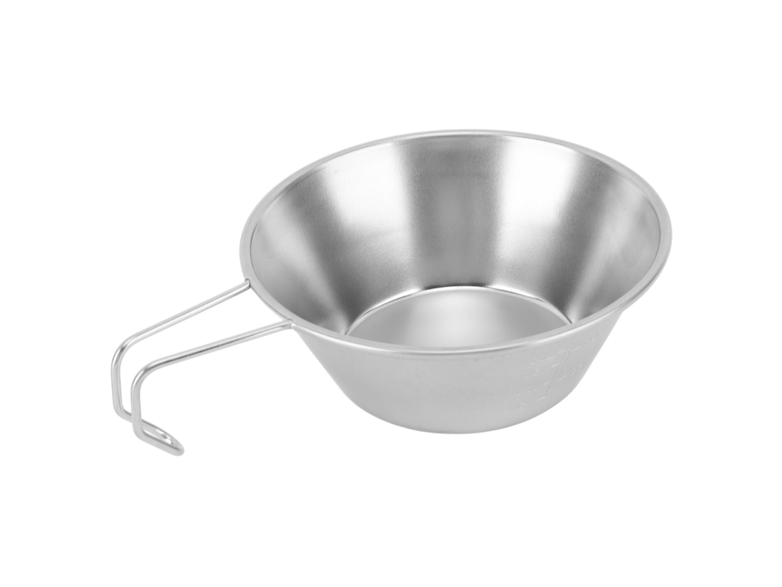 Copo De Camping Em Aço Inoxidável Com Escala Empilhável Para Camping Trekking Outdoor