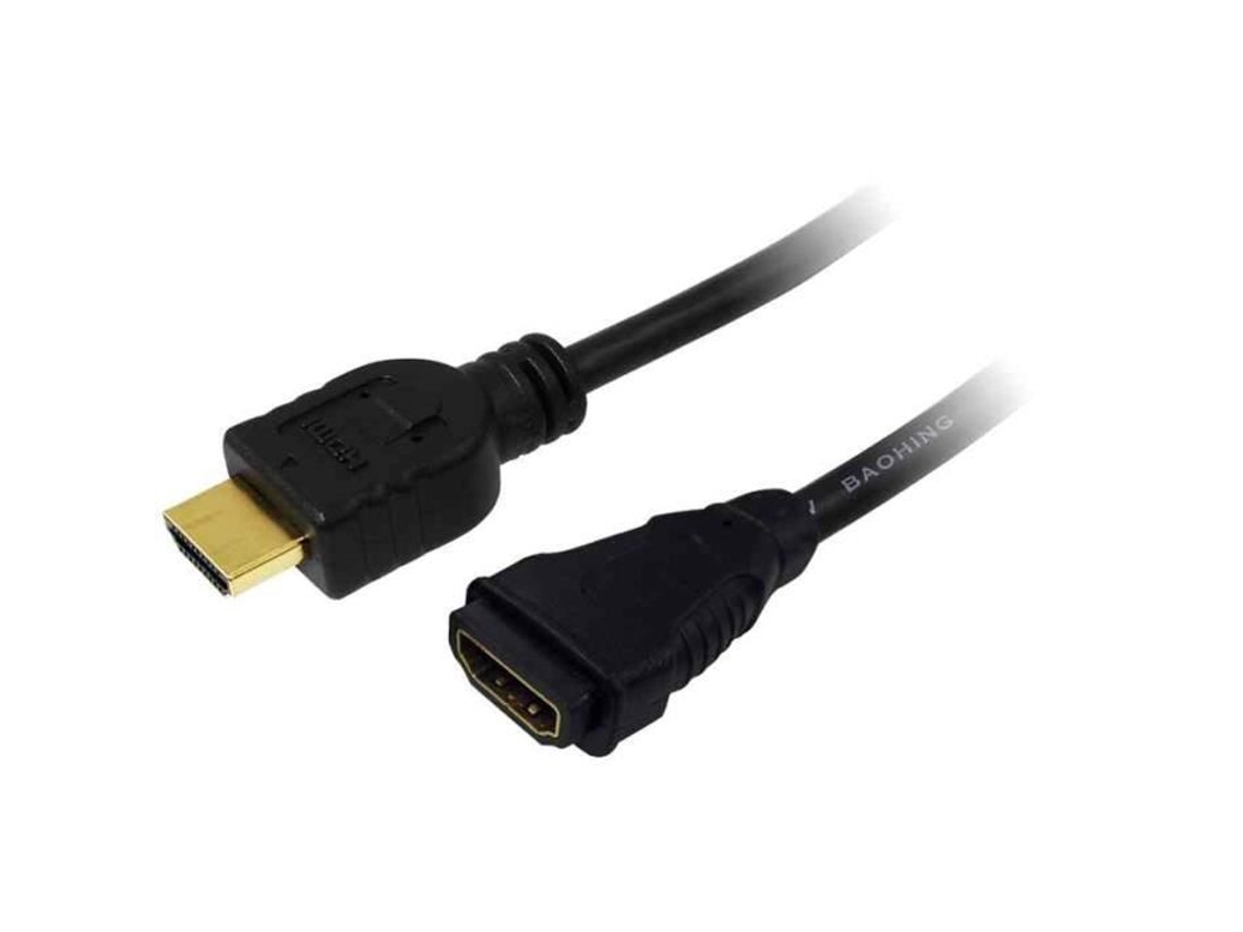 Cabo de extensão Logilink HDMI 1.4, preto, 1,0 m