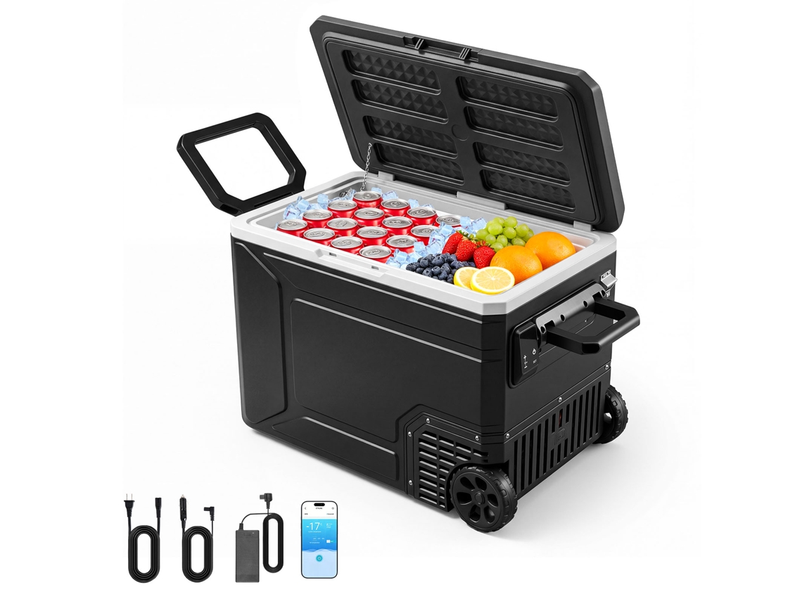 Frigorífico Portátil Para Carro Vevor De 78 L Com Compressor, Rodas E Pega, Ideal Para Acampar