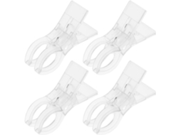 Pregadores De Roupa À Prova Vento Para O Verão, Conjunto De 4 Prendedores Multifuncionais Plástico Branco Para Secar