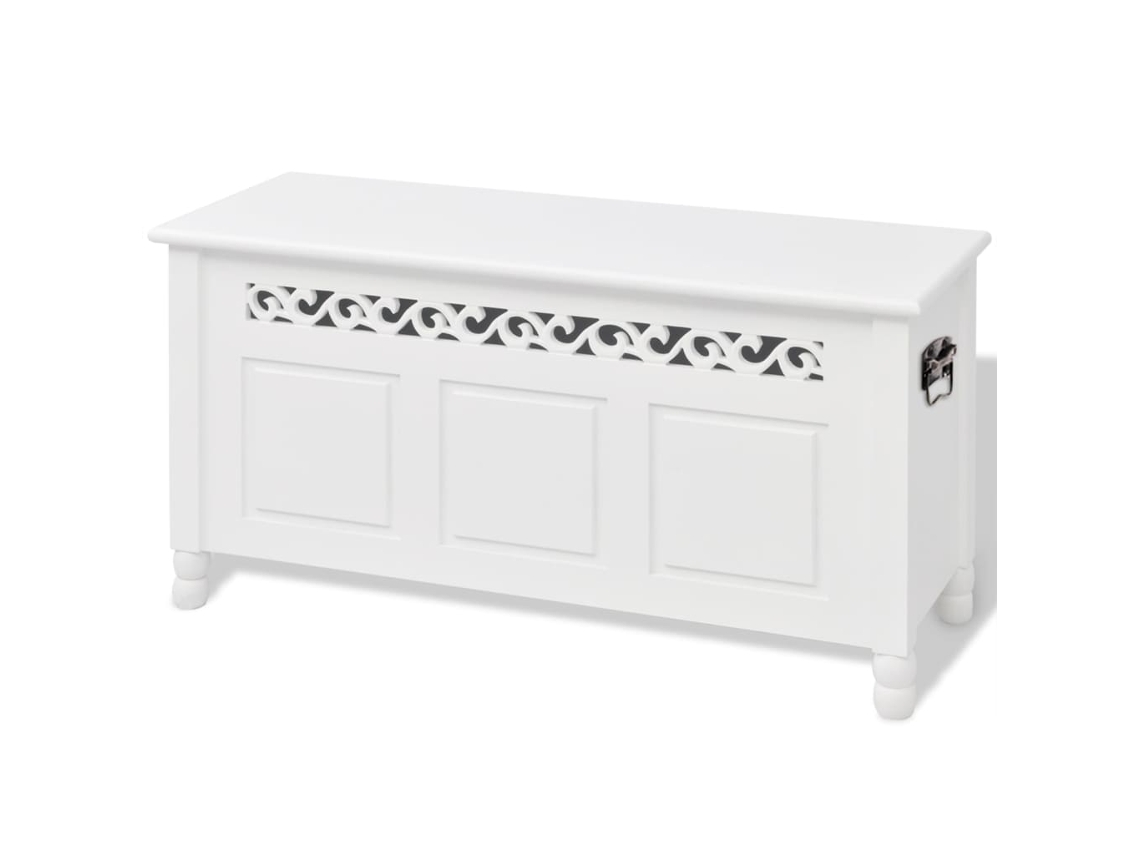 Storage Bench, Storage Benches Vidaxl Branco Madeira