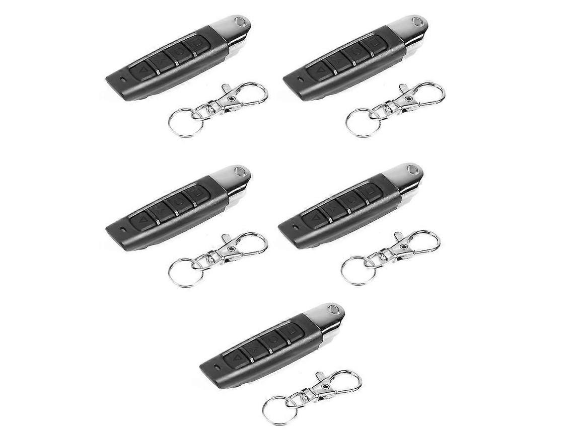 Conjunto De 5 Transmissores Sem Fio De Controle Remoto De 433 Mhz Para Portão Elétrico, Porta De Garagem E Clonagem De Chaves De Carro.