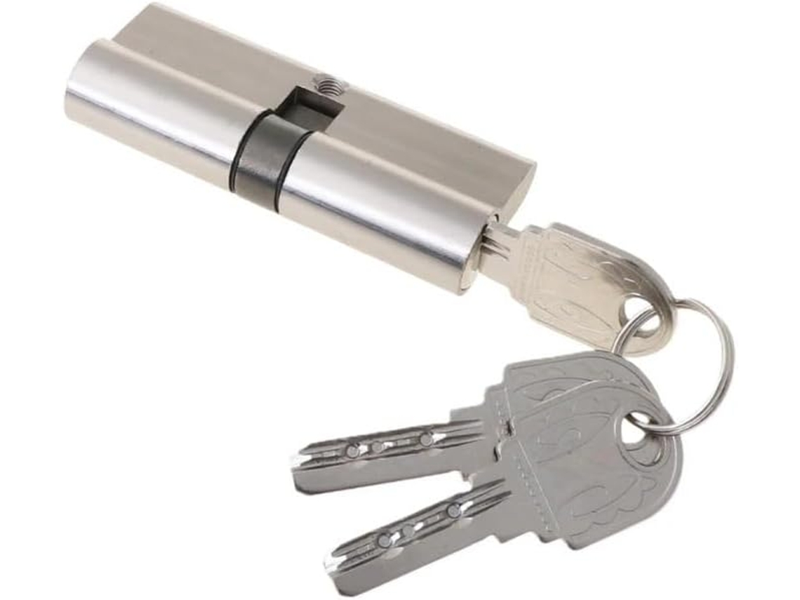 Fechadura de Porta Cilindro Antifurto 70 Mm, Proteção, Chave, Suave