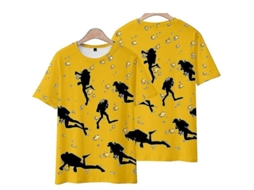 2026 camiseta Casual de Manga Curta com Desenhos Animados Pie Star para Crianças e Adultos, Tamanho Grande, Praia