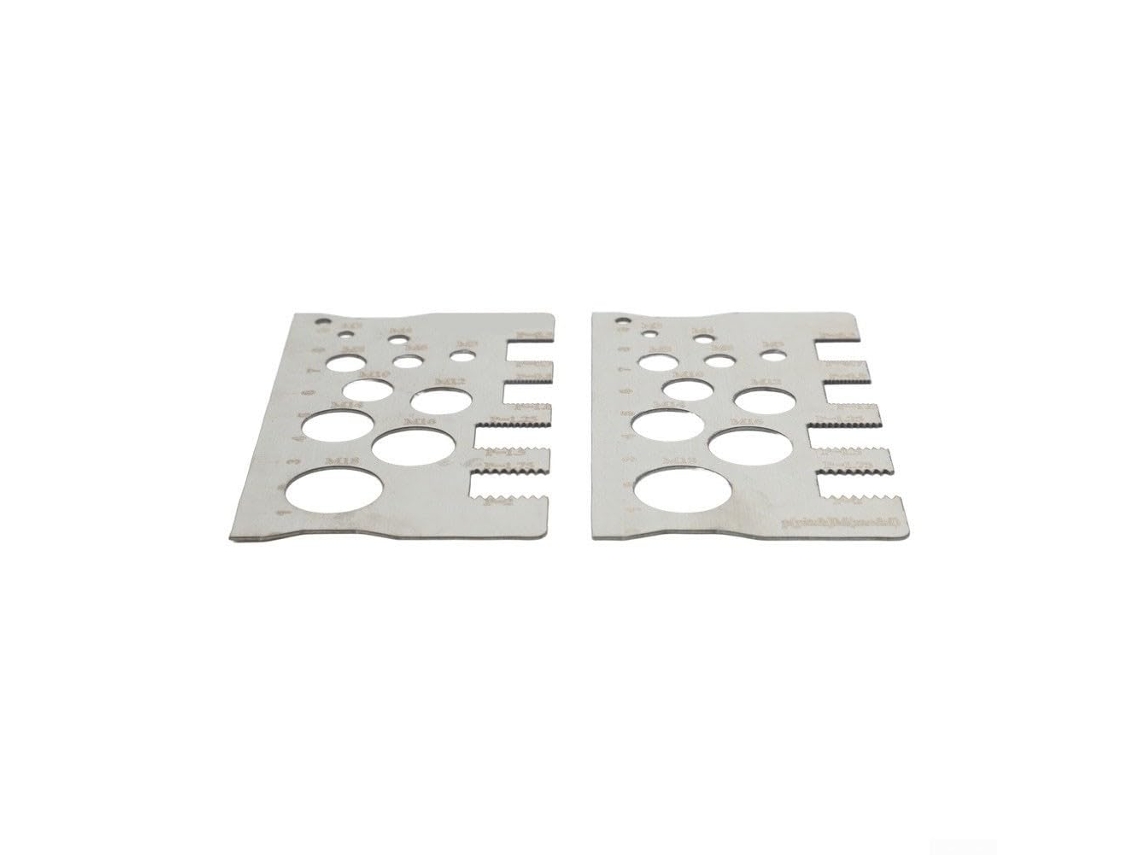 Calibrador De Rosca Métrica Em Aço Inoxidável Para Parafusos E Porcas, 2x 100mm, Ferramentas De Precisão