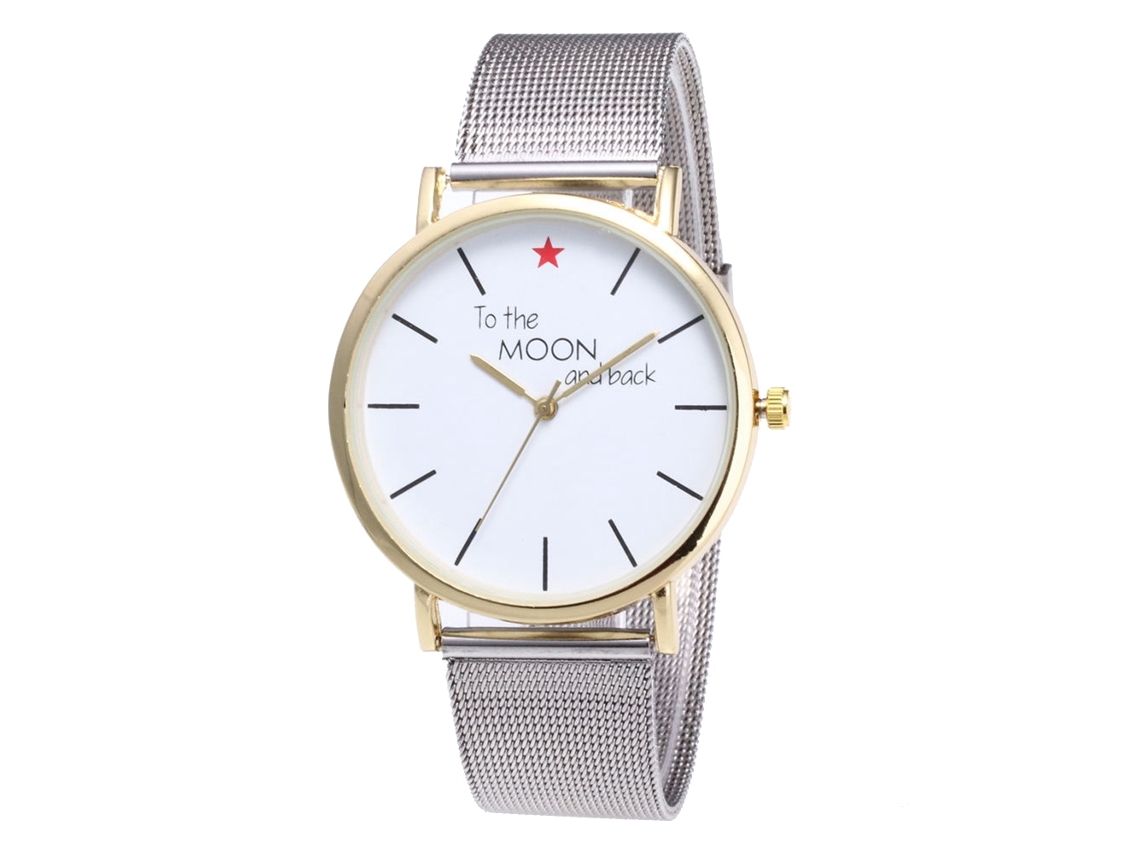 Relógio de pulso analógico de quartzo Zhoulianfa com pulseira de aço (dourado)