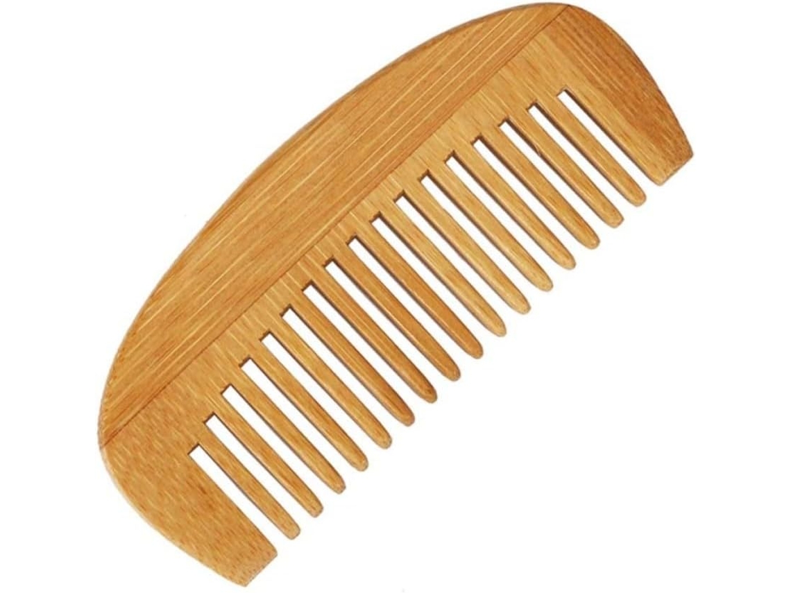 Caneta de bambu antiestática, cor cáqui, para cabelo e barba.