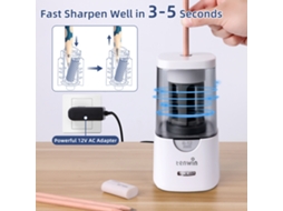 Afilador De Lápis Elétrico Automático Tenwin Com 3 Pontas 6-12mm Para Estudantes E Escritório