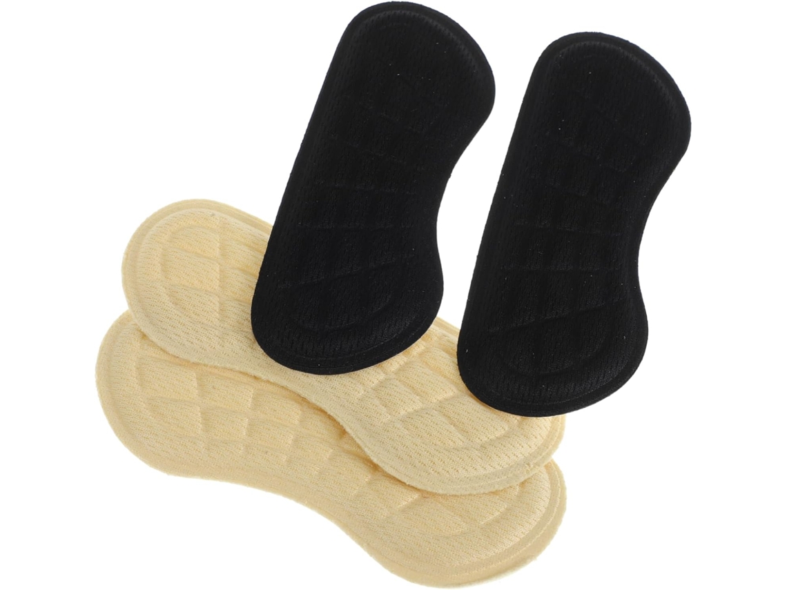 4 Pares De Protetores Calcanhar Flexíveis, Acolchoados E Respiráveis, Em Poliéster, Para Sapatos De Trabalho Almofadas