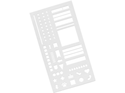 Régua de planejamento prática, com design quadriculado, fácil de limpar, ideal para organizar eventos na agenda.