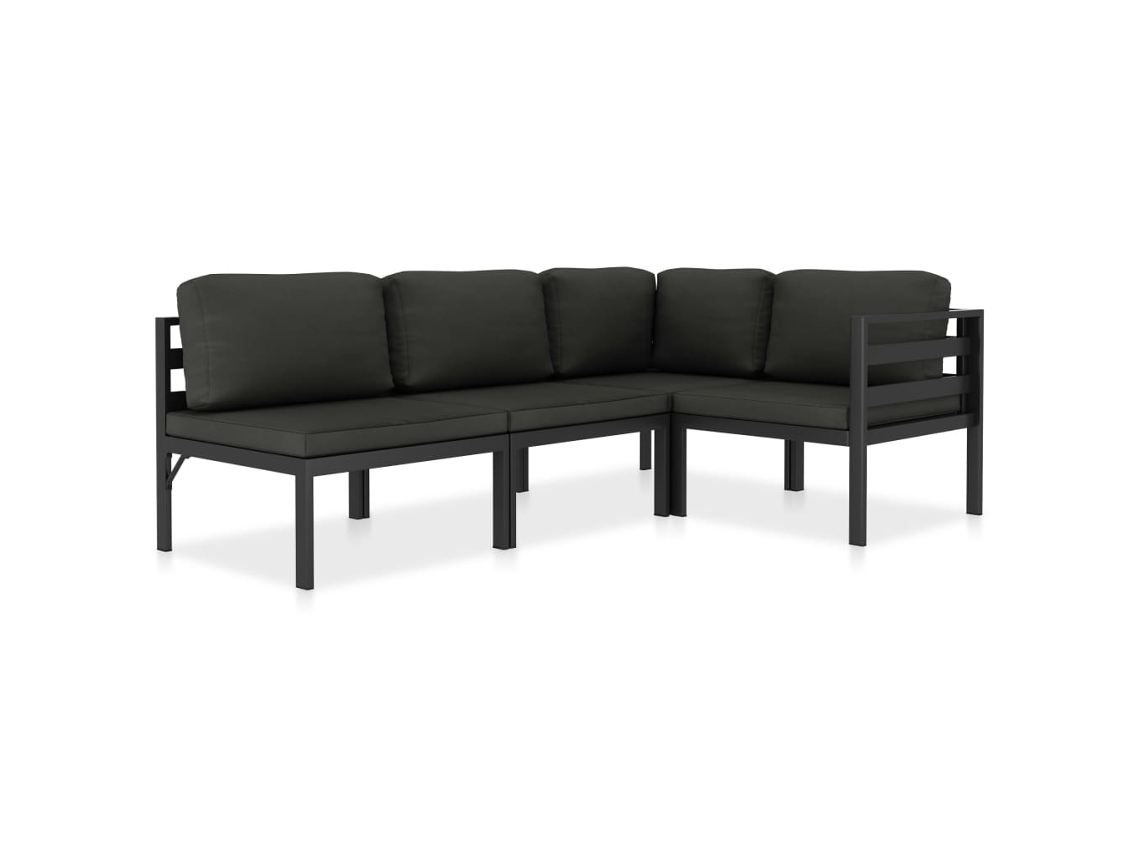 Garden Lounge Set, Garden Lounge Sets Vidaxl Antracite Rattan / Vime (n/a)