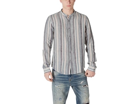 T-shirt De Homem Gianni Lupo Blue Linho Azul (2xl)