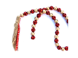 Laxiscreed Tassel De Madeira Com Contas Para Decoração E Ambiente Festivo Em Casa