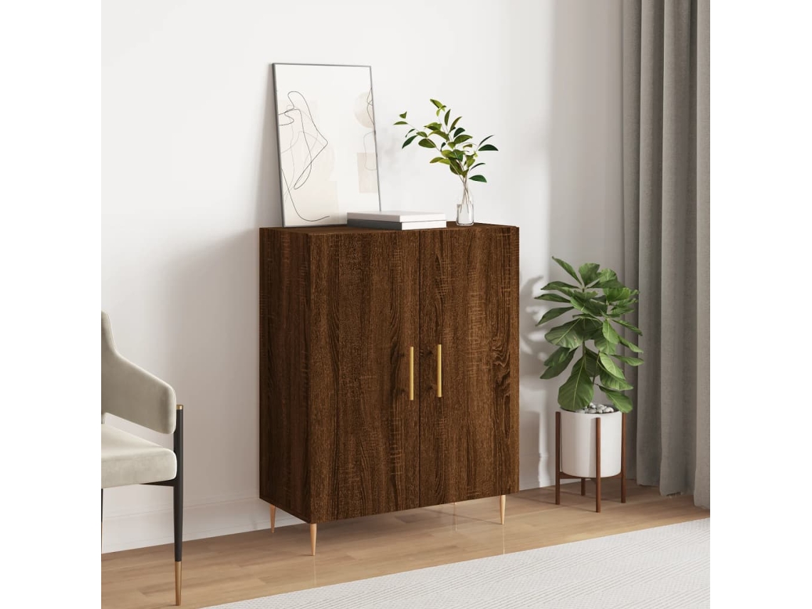 Aparador 69,5x34x90 cm en derivados de madera de roble marrón